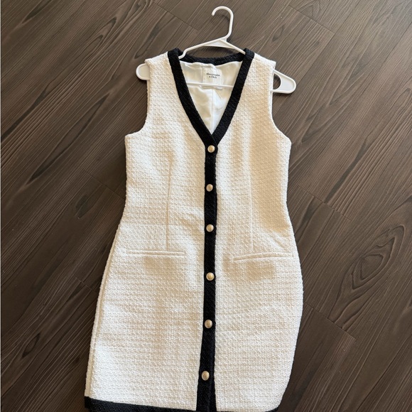 Abercrombie & Fitch The A&F Mara Tweed Vest Mini Dress Size Small Tall - Picture 5 of 7